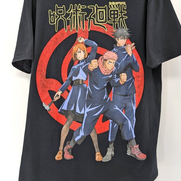 JUJUTSU KAISEN T Shirt‎ Men's XL Black Graphic Crunchyroll Short Sleeve - Picture 2 of 8